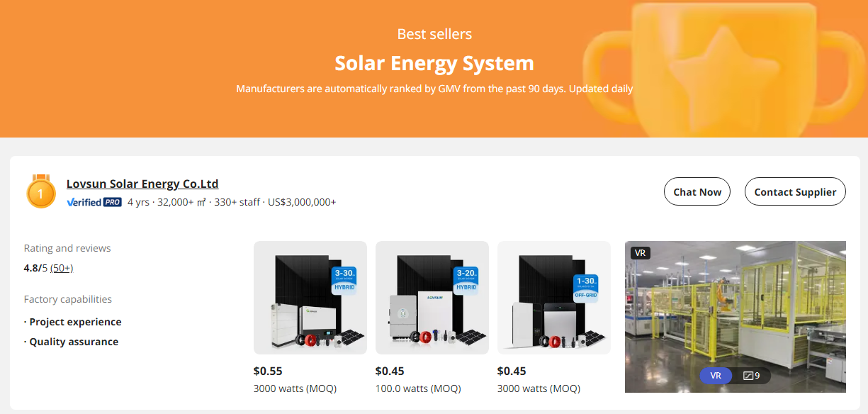 Hybrid Off Grid Solar Panel Energy System 3kW 5kW 10kW 12kW Home Use Solar Power Energy-storage System factory