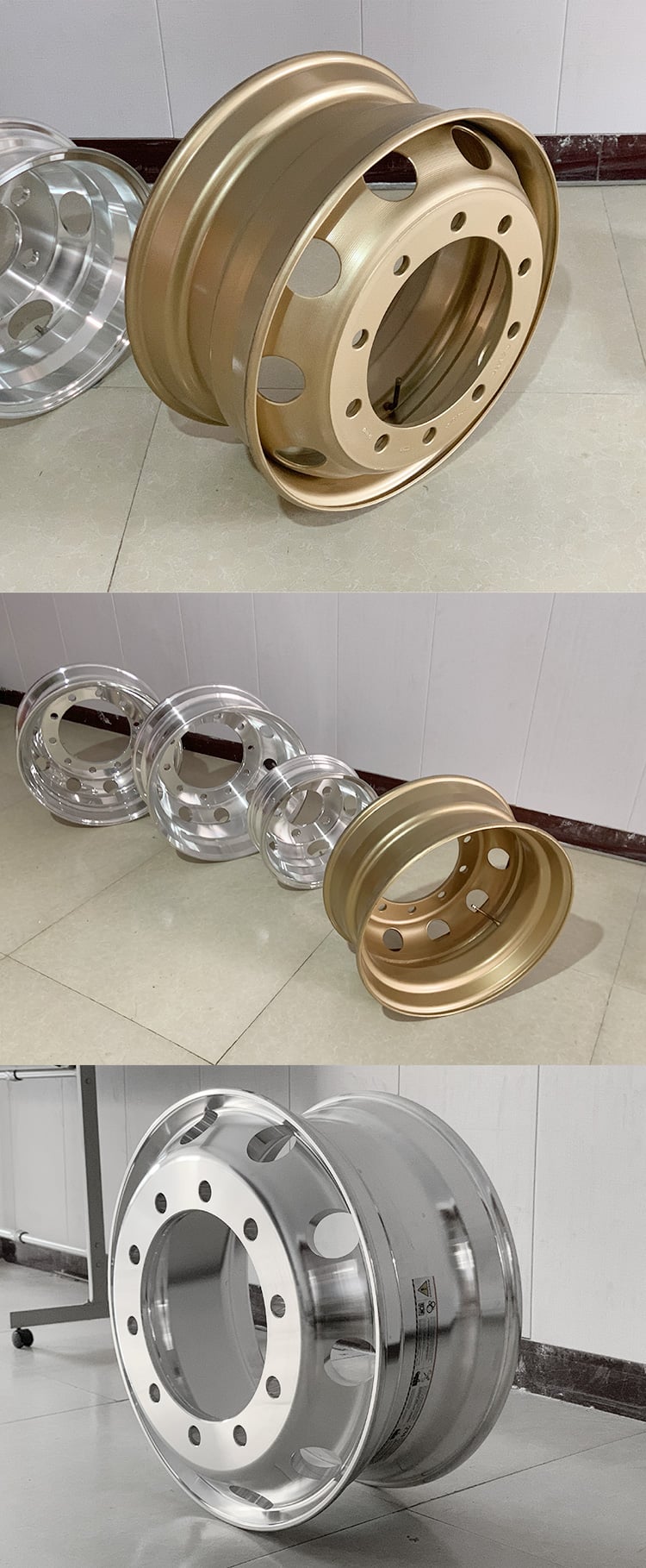 Truck wheels of Aluminum material 22.5 Aluminum wheels manufacture