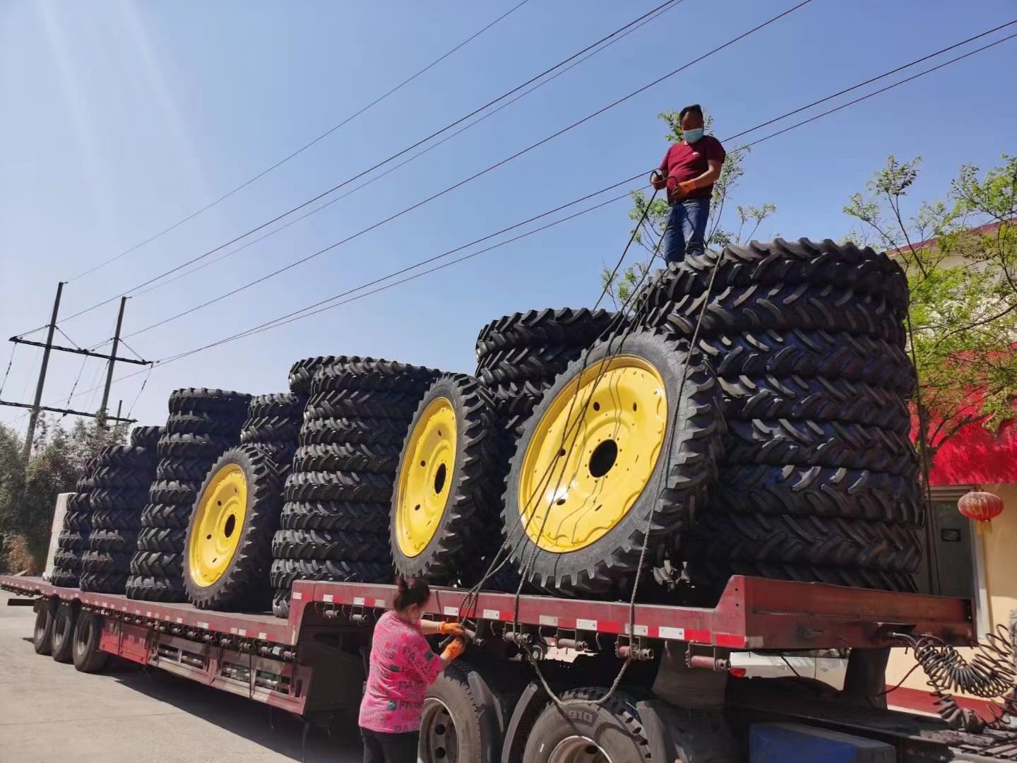 Large farm tractor scaffolding steel ring 10x38 ADAPTS farm tires 12.4-38 tires factory