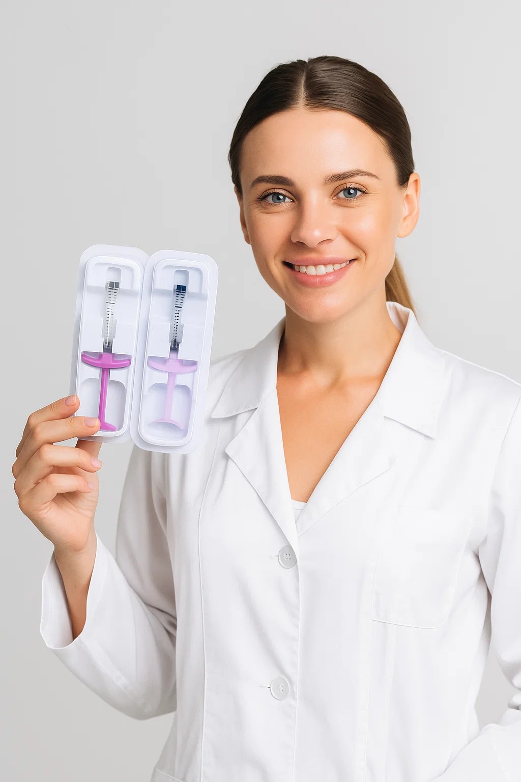 product 1ml slender luer lock pre filled glass syringe hyaluronic acid water light needle beauty packaging material glass bottles-1