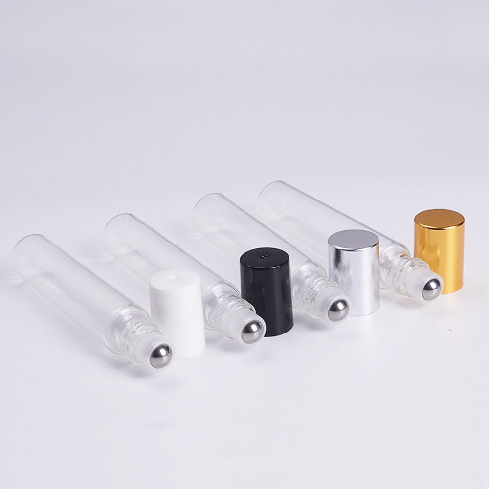 product portable 10ml glass roll on bottle for essential oils  perfume 100pcs moq with rubber stopper-4