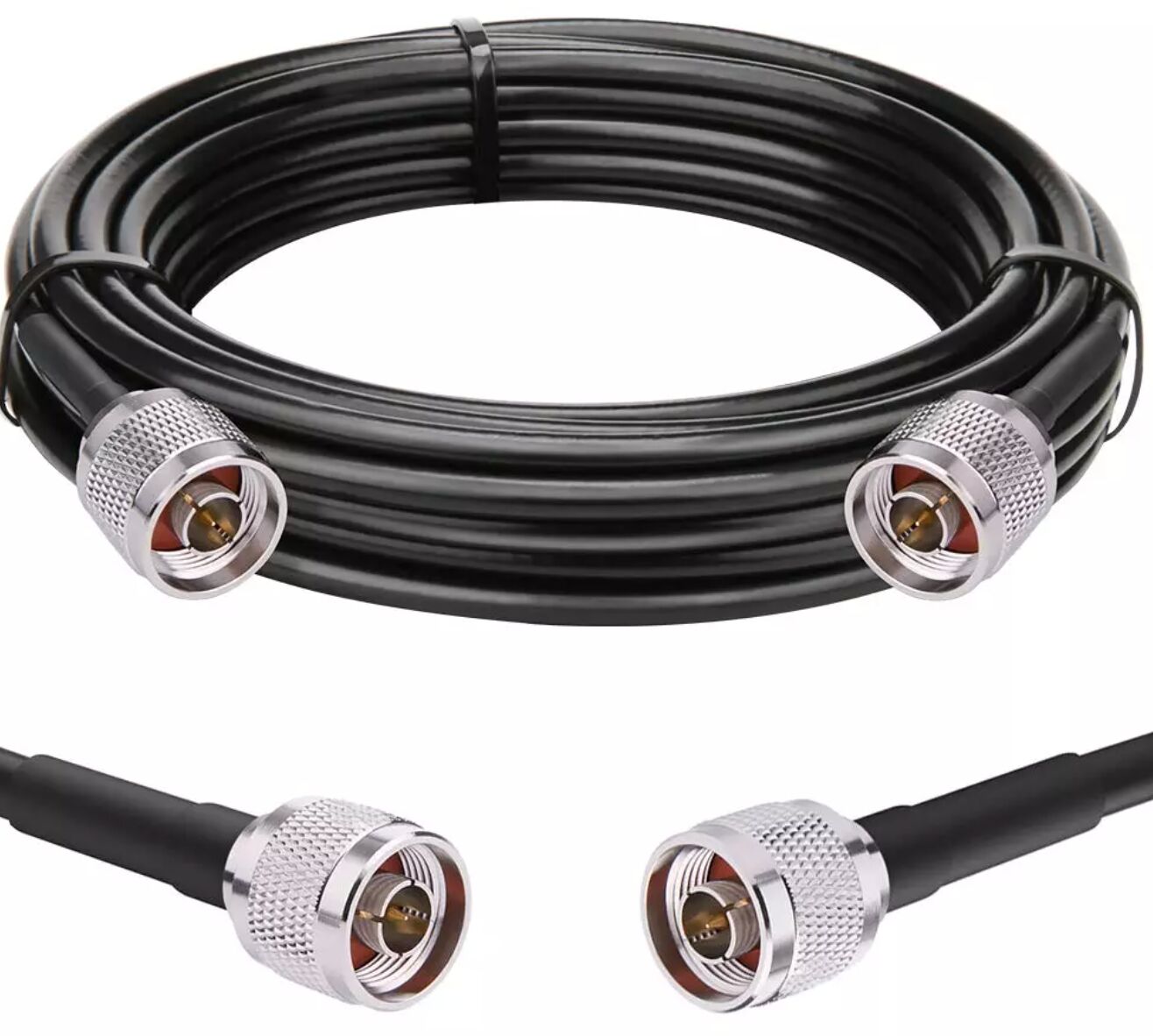 Double Shielded PVC solid PE insulation Flexible Coaxial Cable RG214 Coax Cable factory
