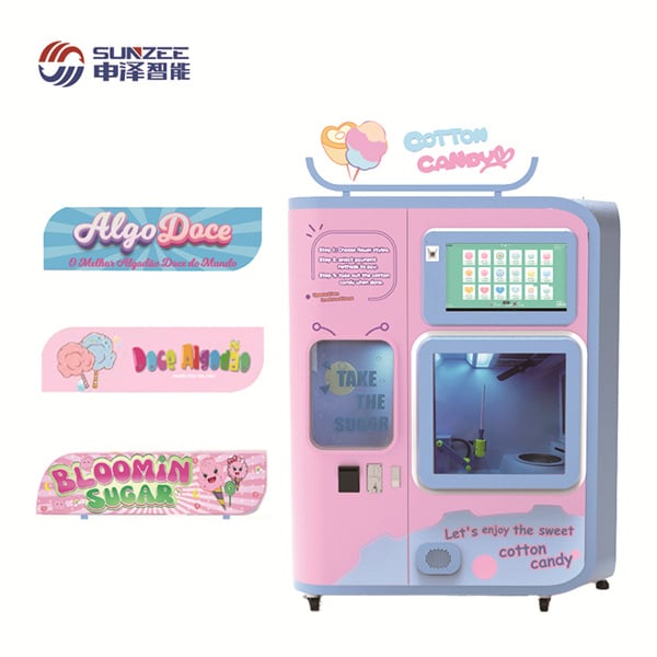 Utilizing a candy floss vending machine