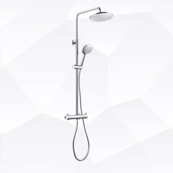 No more fussing with adjusting the temperature - a thermostatic complete shower system does it for you.