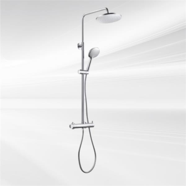 Relax in comfort with a traditional thermostatic shower set.