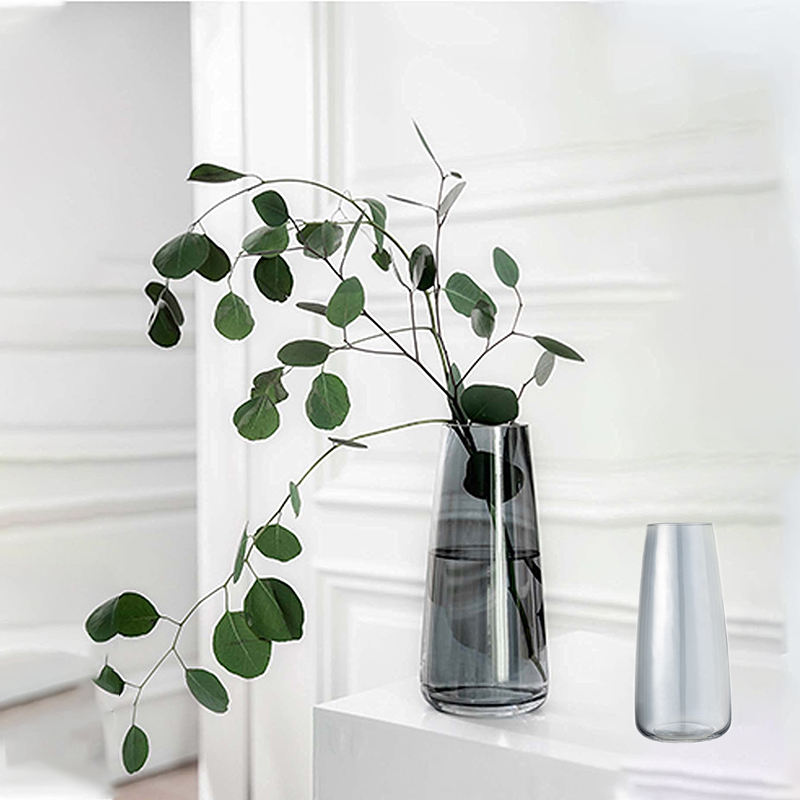 Cylinder Vases Clear Vase Tall Glass Vases Custom Colorful Home Office Decor Glass Flower Vases factory