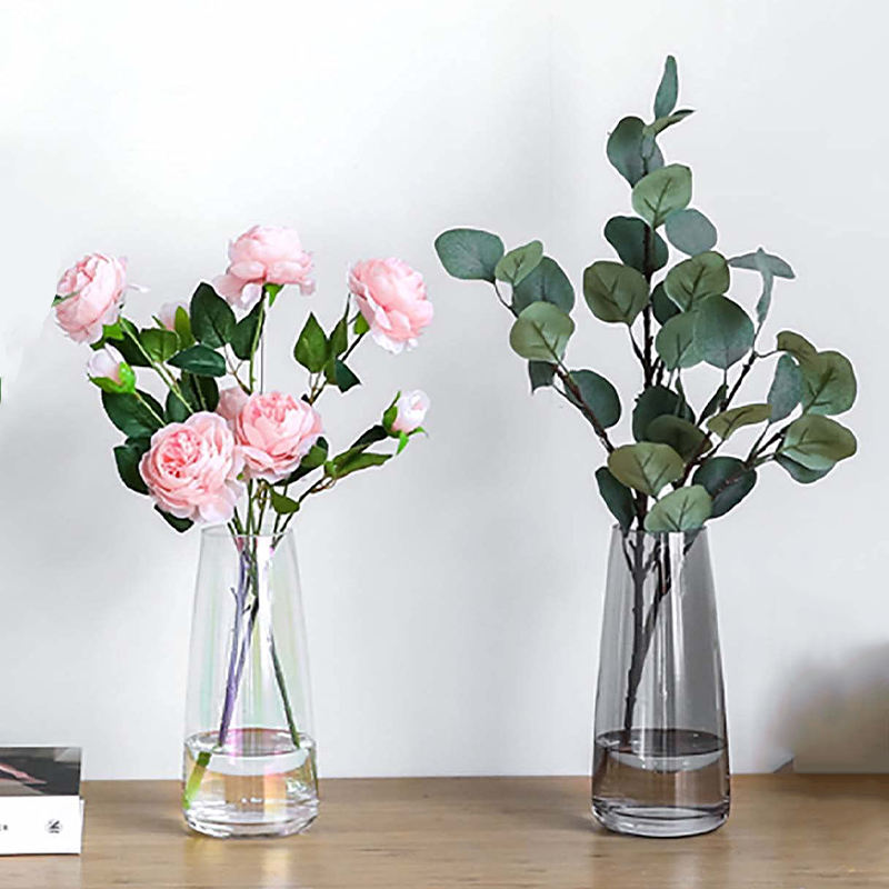 Cylinder Vases Clear Vase Tall Glass Vases Custom Colorful Home Office Decor Glass Flower Vases details