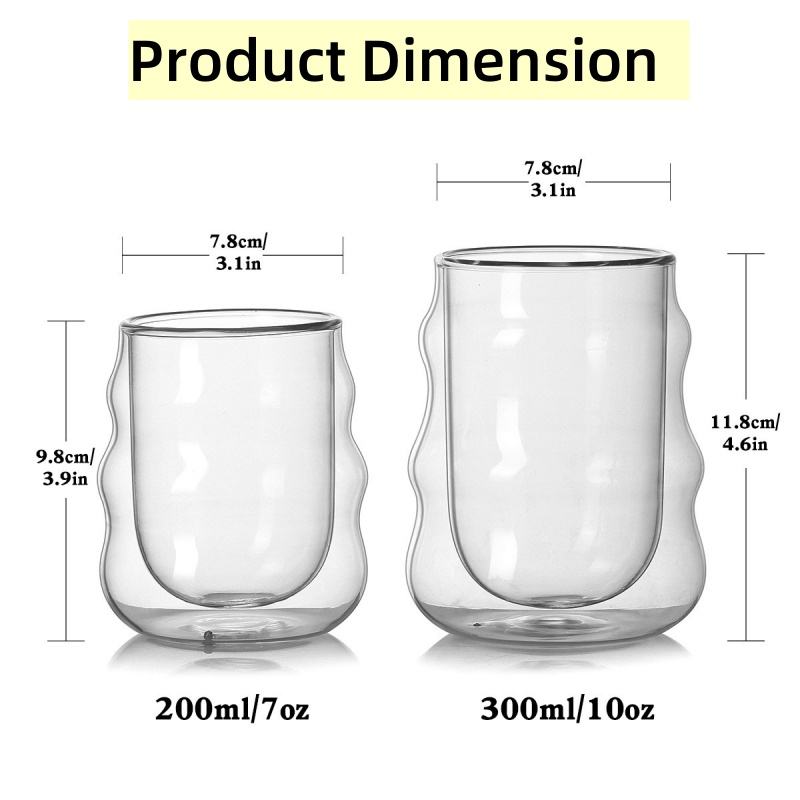 Glass Espresso Glasses 200 ml Wholesale Transparent Double-Walled Glass Small Milk Cup Glass Bear Coffee Mug with Handle manufacture
