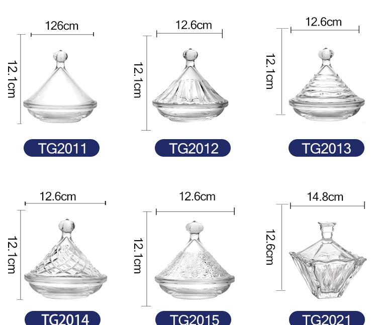 Wholesale clear glassware custom painting candy box jewelry storage color candy glass jar manufacture
