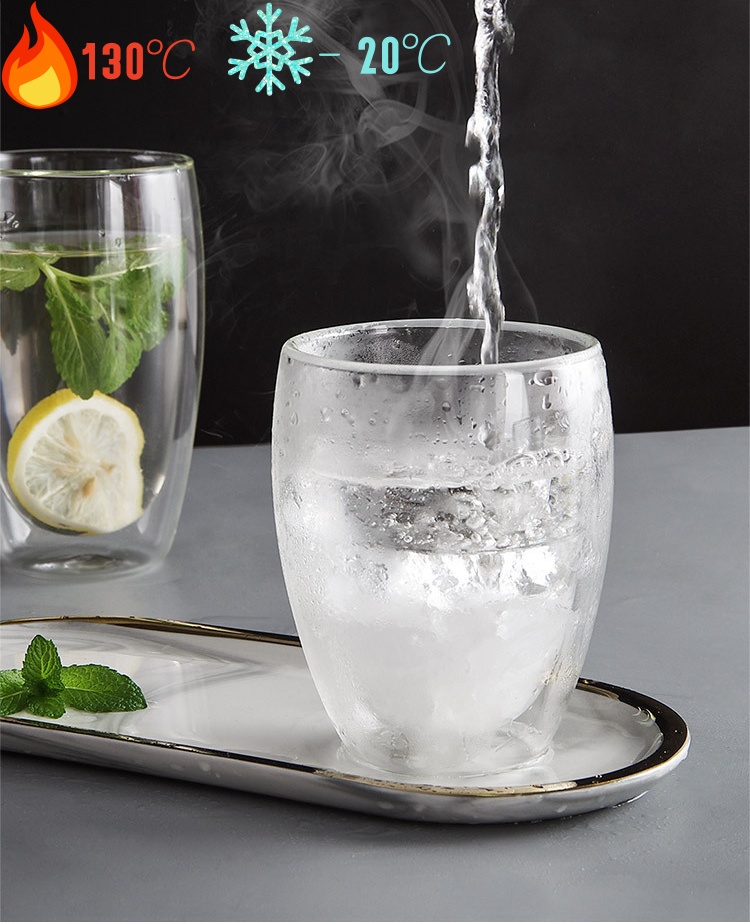 450ml Heat-Resistant No Handle Double Wall Glass Coffee or Tea Cups Clear High Borosilicate Coffee Mug manufacture