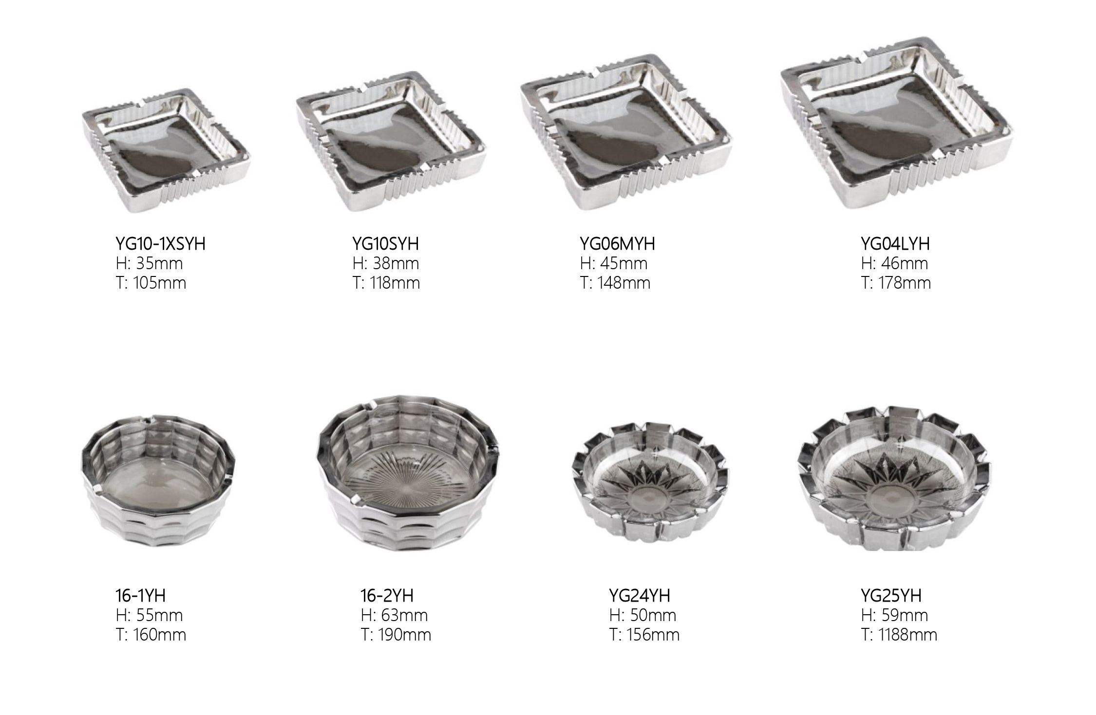 Hotel office smoking accessories electroplate colored ashtray custom logo clear glass ashtray cigar supplier