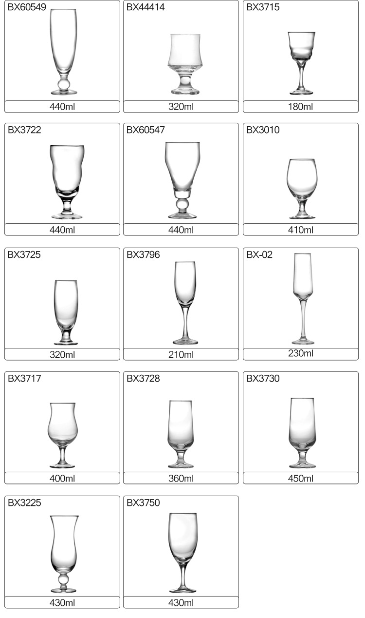 Wholesale ice drink wares water glassware luxury cocktail margarita goblet cups wine juice glass supplier