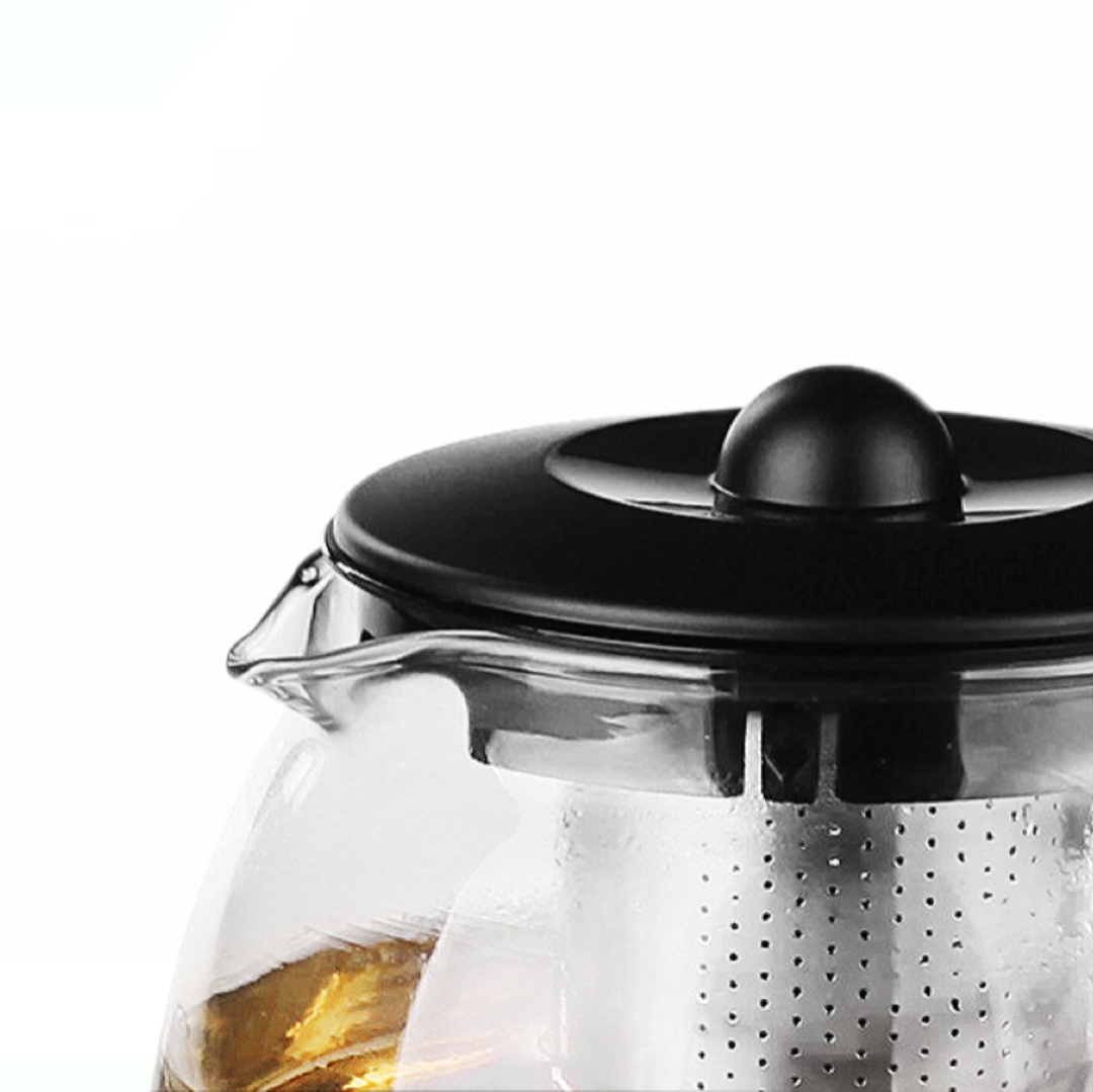 Wholesale Online Hot Sale 7pcs High Transparent Glass Teapot and Cup Set with Stainless Steel Strainer factory