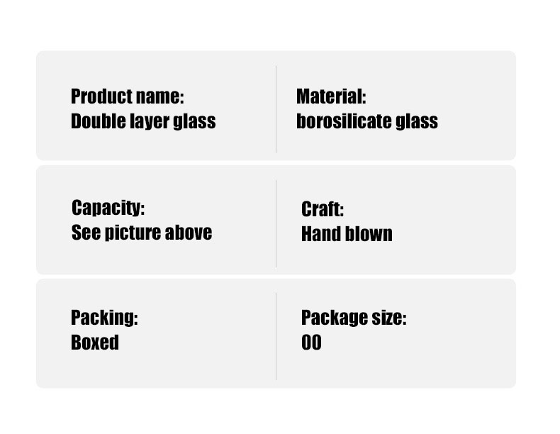 Espresso Glasses High-Quality Borosilicate Double-Walled Glass Layer Coffee or Tea Clear Heat and Cold Resistant Mug with Handle factory