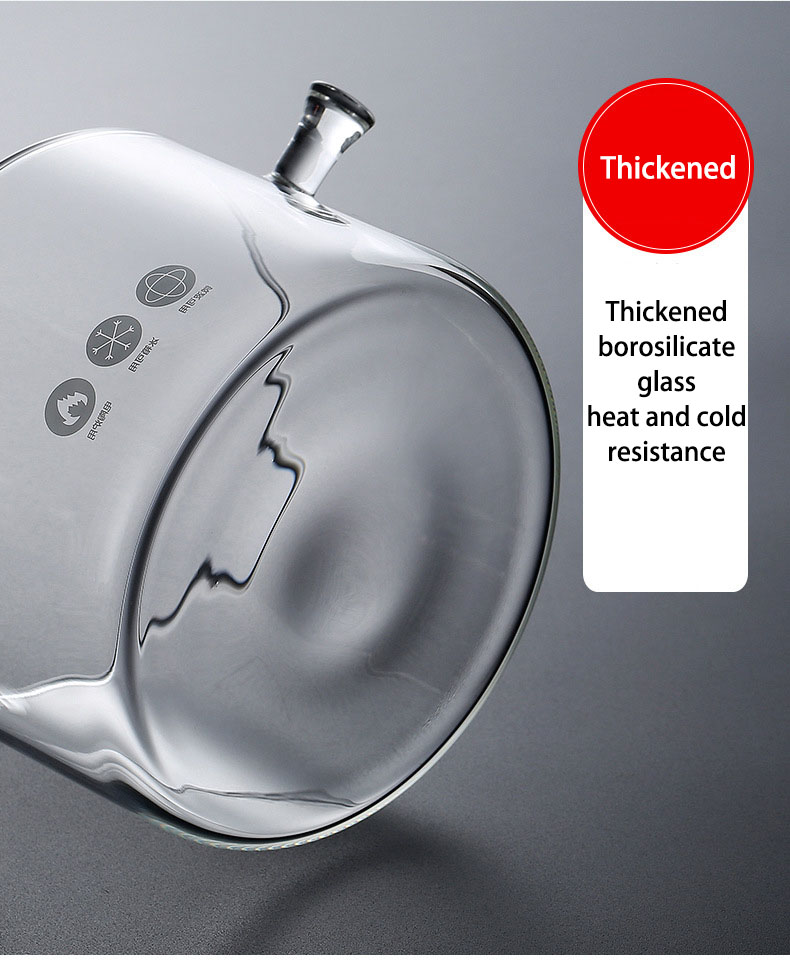 ODM OEM Heated High Borosilicate Clear Glass Pot with Two Glass Handles details