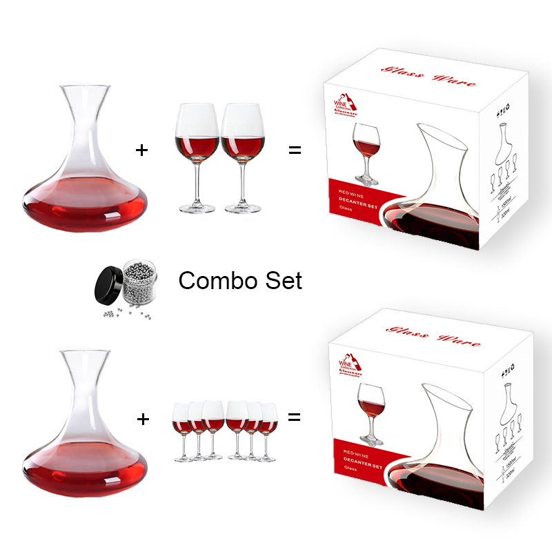 Freely Sample Wholesale 1500ml Classic Glass Decanter Clear Hand Blown Luxury Wine Decanter with Handle manufacture