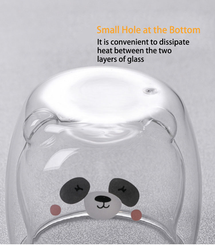 Cute Dog Mug Glass Double Wall Glass Coffee Milk Flower Tea Cup, Gift for Office Birthday Christmas details