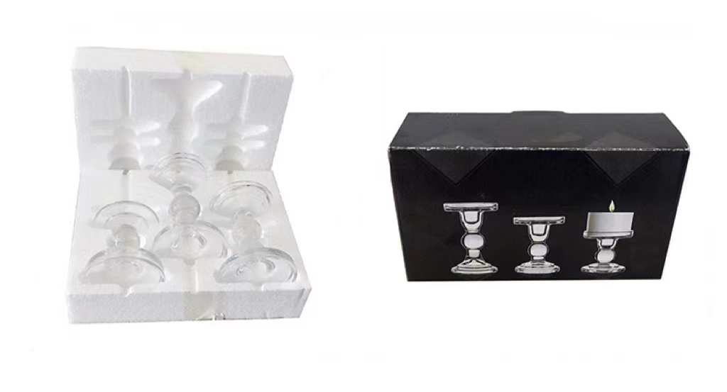 Custom Logo Glass Candle Holder Elegant Design Candle Stick Decorative Candle Holder manufacture