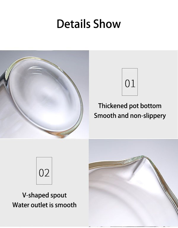 Heat Resistant high Borosilicate glass water jug set With Stainless Steel Lid details