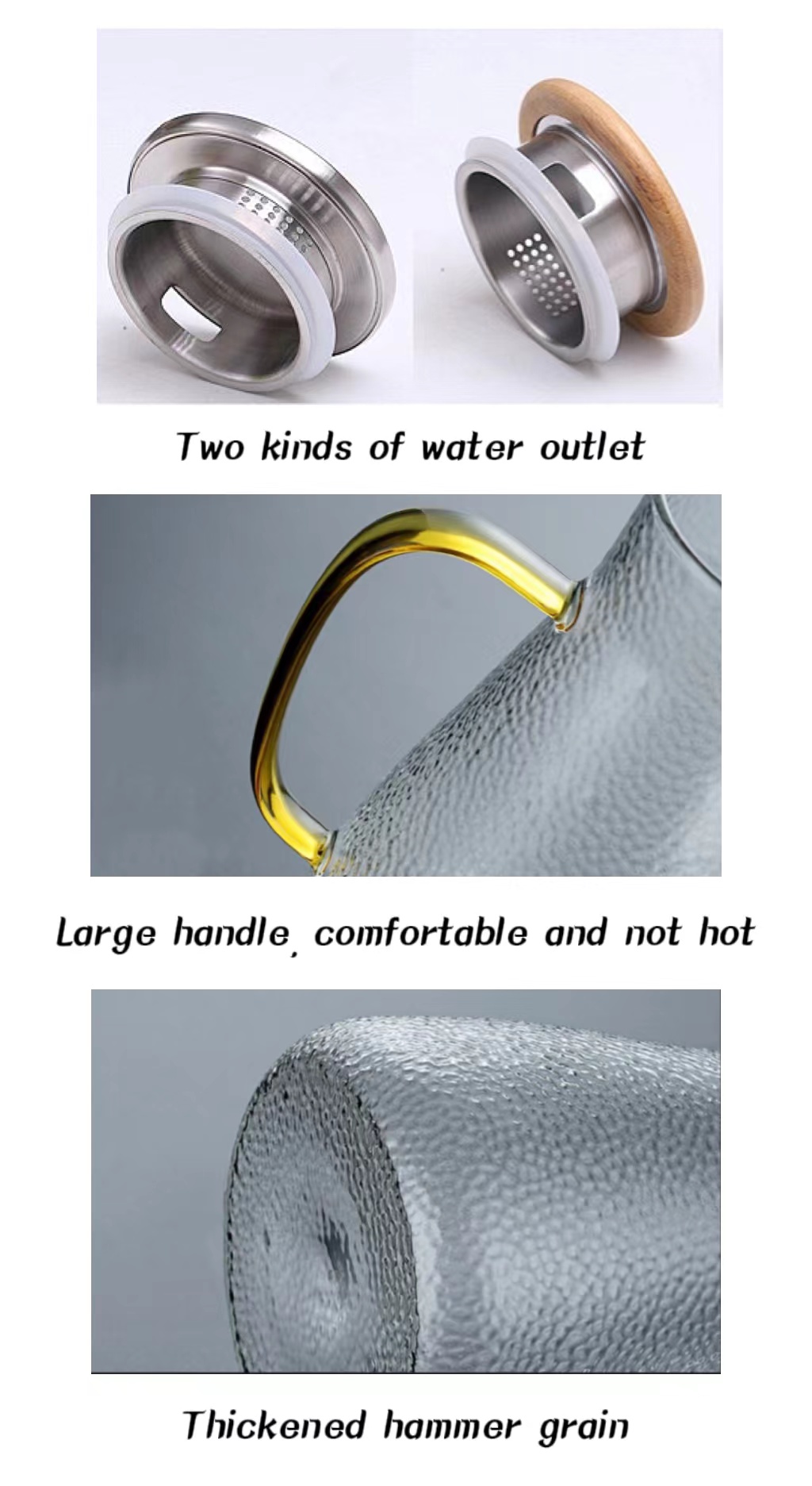 Hot Sale Clear Large Capacity High Borosilicate Glass Kettle Glass Pitcher Heat-resistant Water Jug Cup Set factory