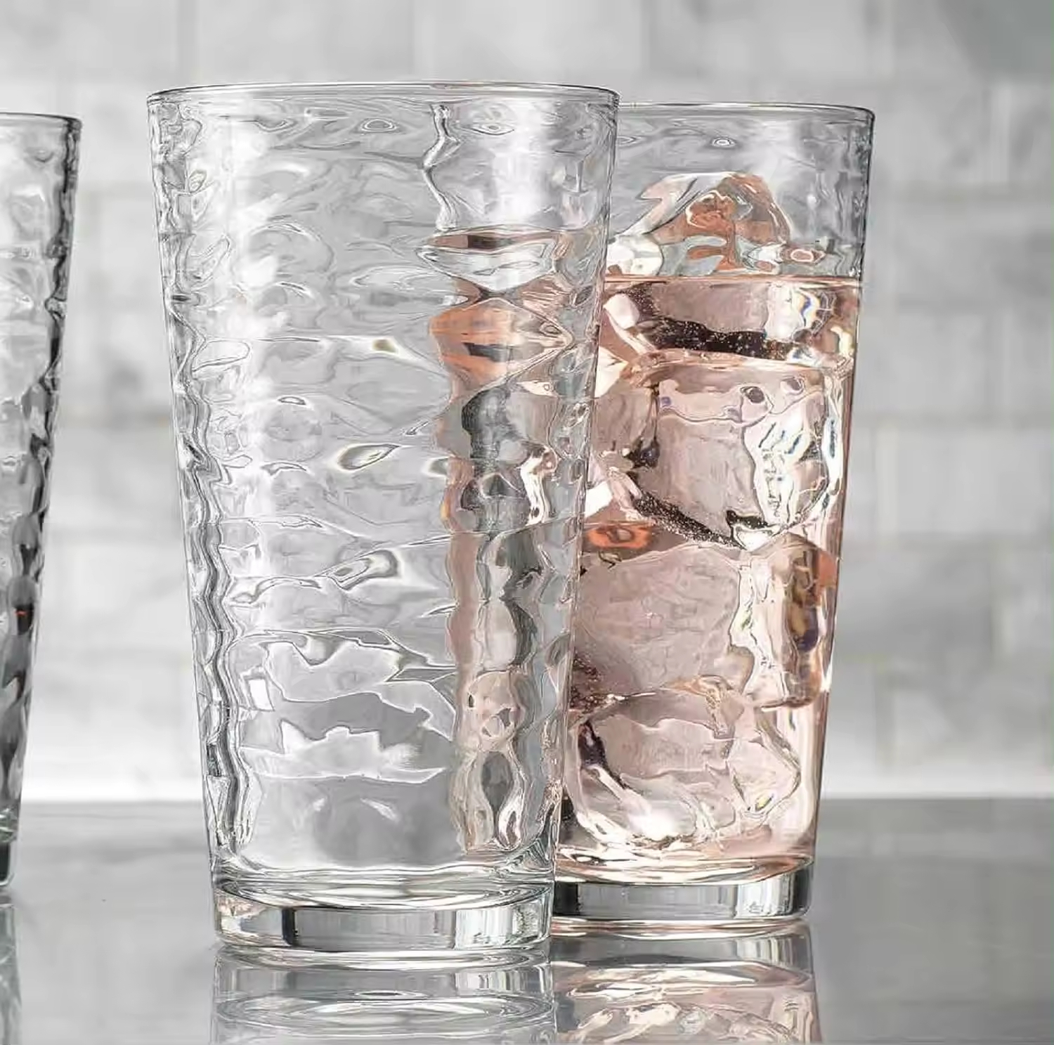 Hot Selling Household Bar Ribbed Glass Mugs Transparent Glass Cup for Water Juice supplier