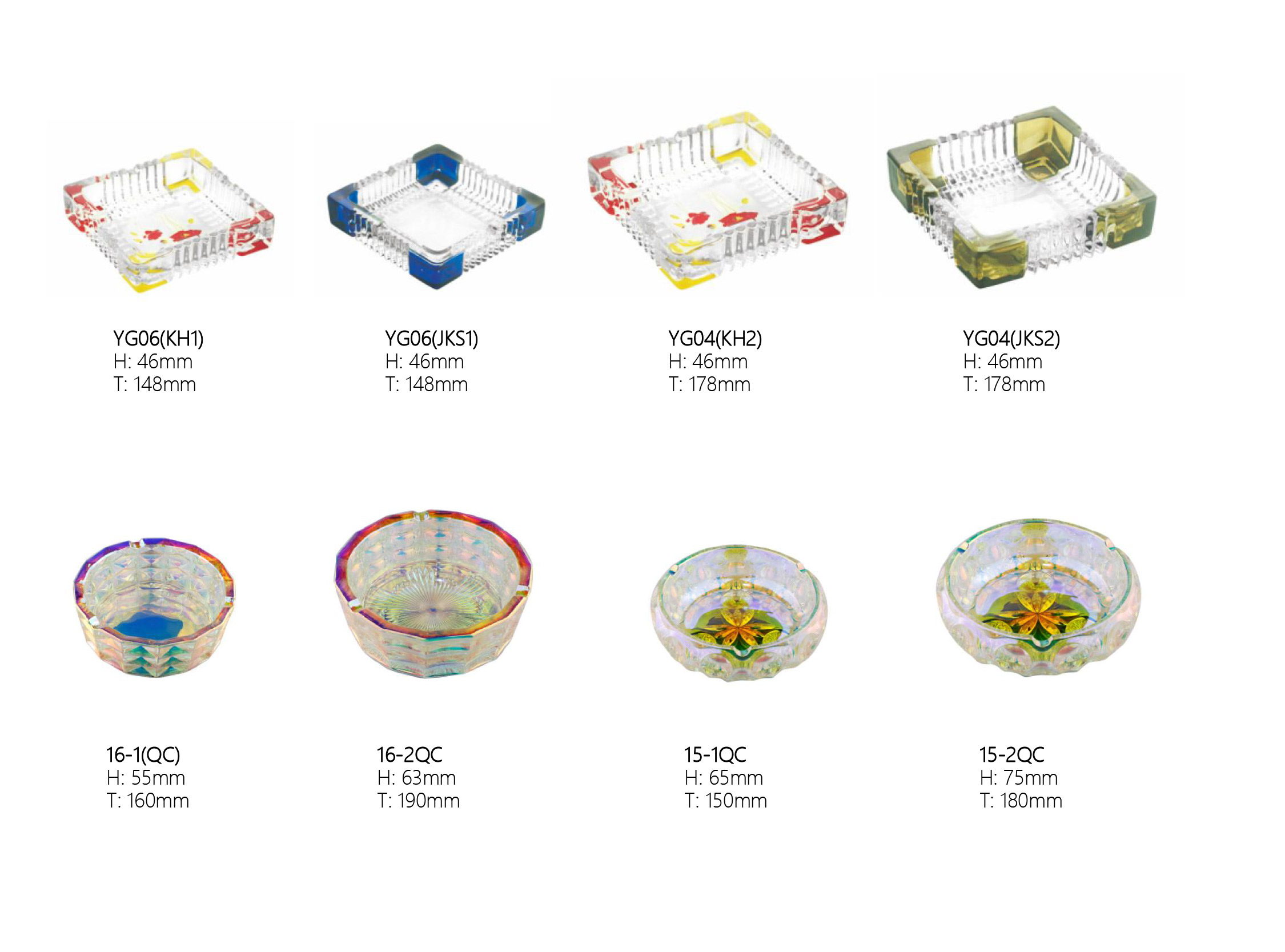 Hotel office smoking accessories electroplate colored ashtray custom logo clear glass ashtray cigar factory