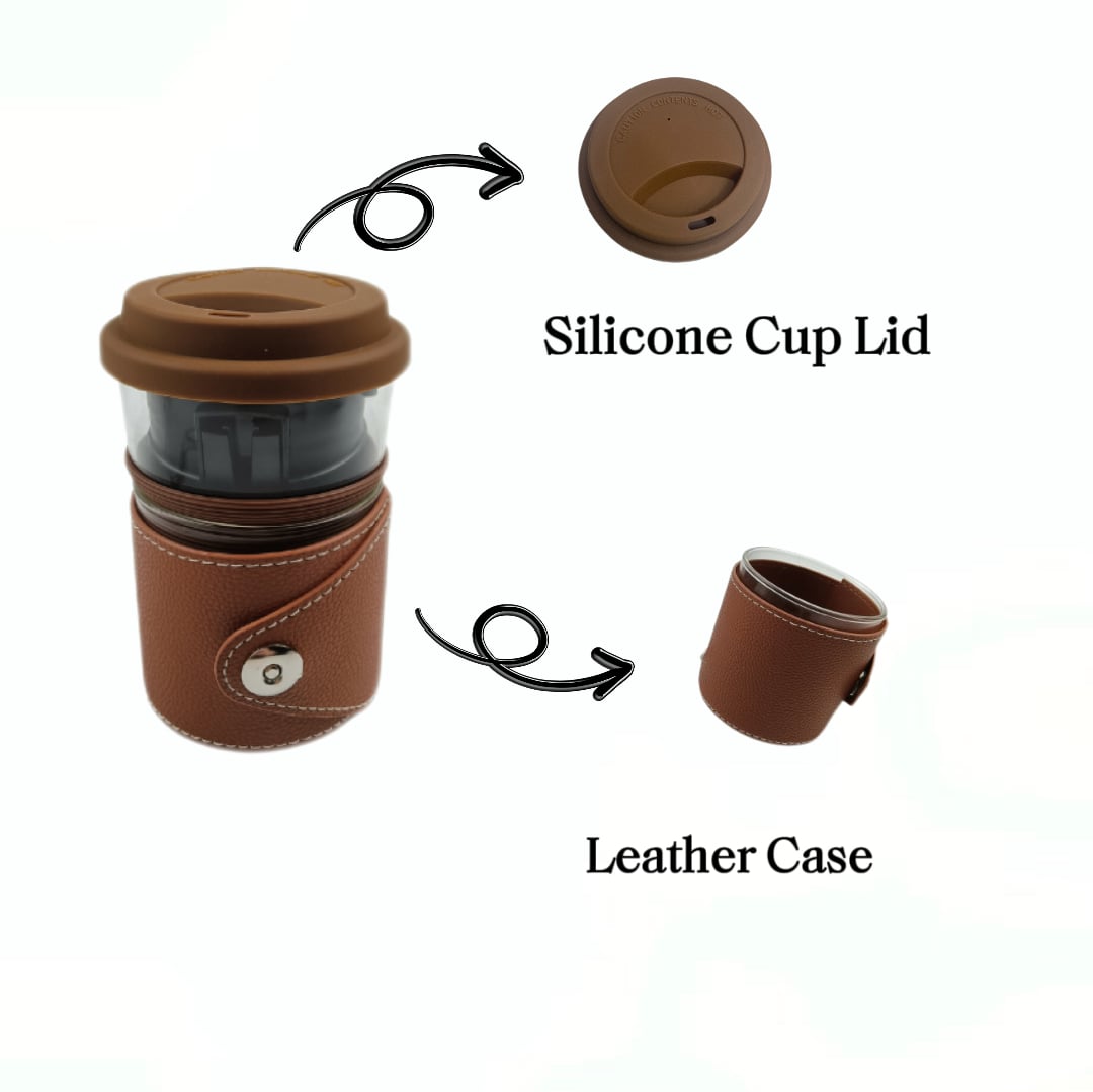 Wholesale Portable Outdoor Drinkware Heat Insulation Glass Travel Tea Coffee Pot Set with Filter and Carring Bag details