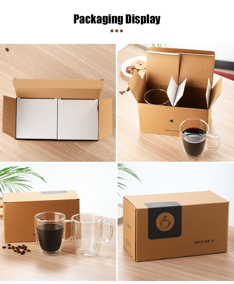 Flower Tea Cup High Borosilicate Double Wall Layer Glass Coffee Or Tea Clear Cup Mugs factory