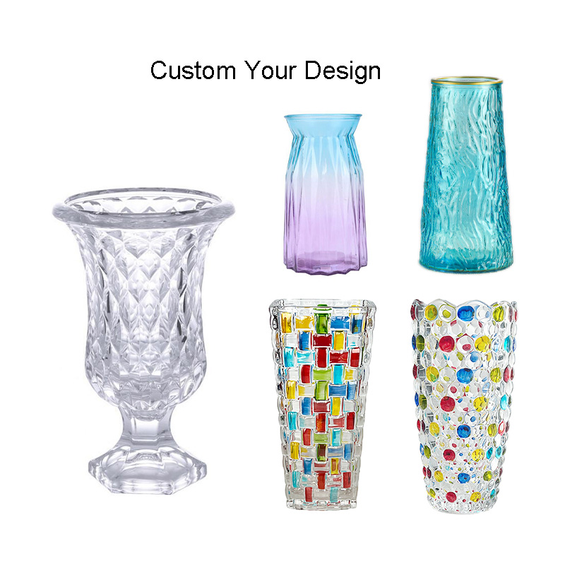 Wholesale Nordic Plant Modern Clear Decoration Wedding Glass Bottles Flower Vase for Home Decor details