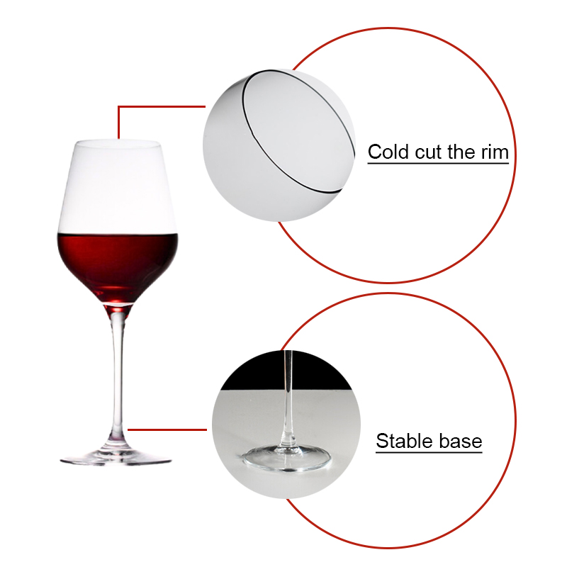 Manufacturer Crystal 800ml 1800ml Customized Logo Cheap Decanter Set 2 Glasses Machine-made Wholesale Goblet Red Wine Glasses supplier