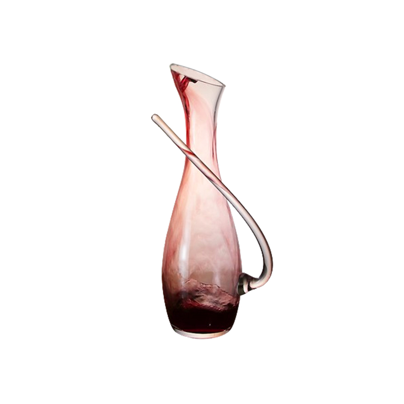 Stylish Creative Handle 1100ml Clear Glass Wine Decanter for Restaurant Bar details