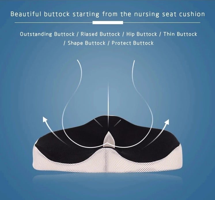 Enhanced Comfort Seat Cushion Orthopaedic Premium Memory FoamNon-Slip Air Flow Washable Cove Sciatica and Backpain Relief supplier