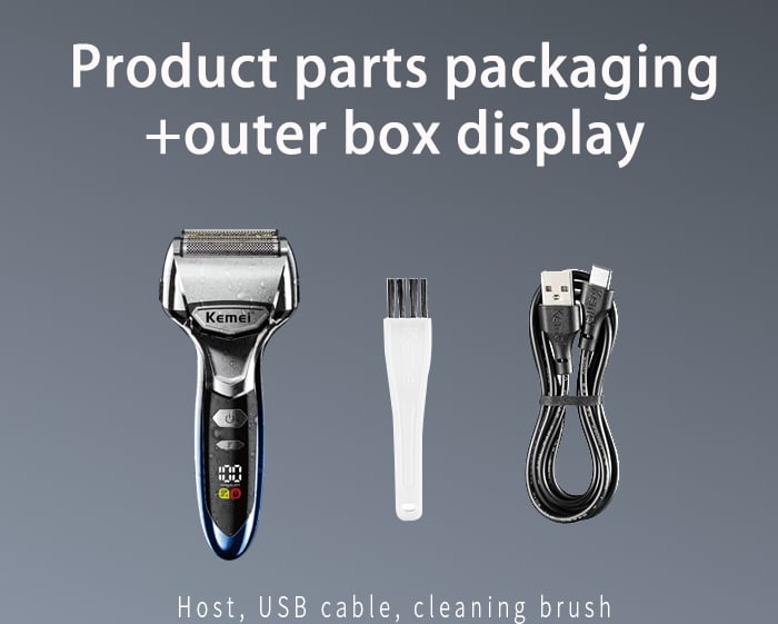 Ipx7 Waterproof Face Electric Shaver Km-3215 5 Cutter Heads Net Floating Trimmer Hair Razor Shaver factory
