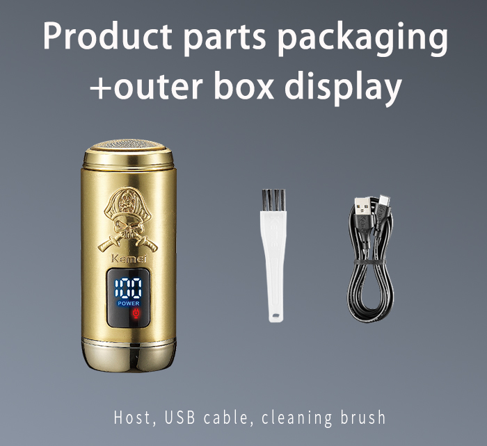 Kemei KM-C57 Professional Mini Electric Shavers Travel Portable Electric Razor For Men factory