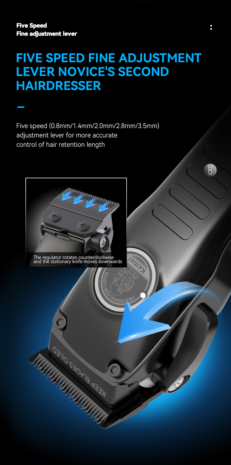 Professional Cordless Rechargeable Hair Clippers Set Km-1827 Km-H73 Barber Hair Clipper Electric Rechargeable Best Hair Trimmer supplier