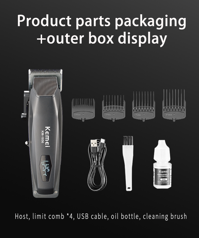 KEMEI Electric Rechargeable Best Hair Trimmer Km-1856 Professional Cordless Barber Hair Clipper Trimmer supplier