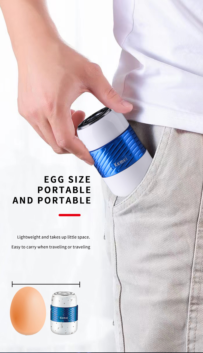 Smart Shaver 2022 Mini Design Wet And Dry Shaving Kemei Km-3210 Usb Charging Full Body Washable Mens Shaver manufacture