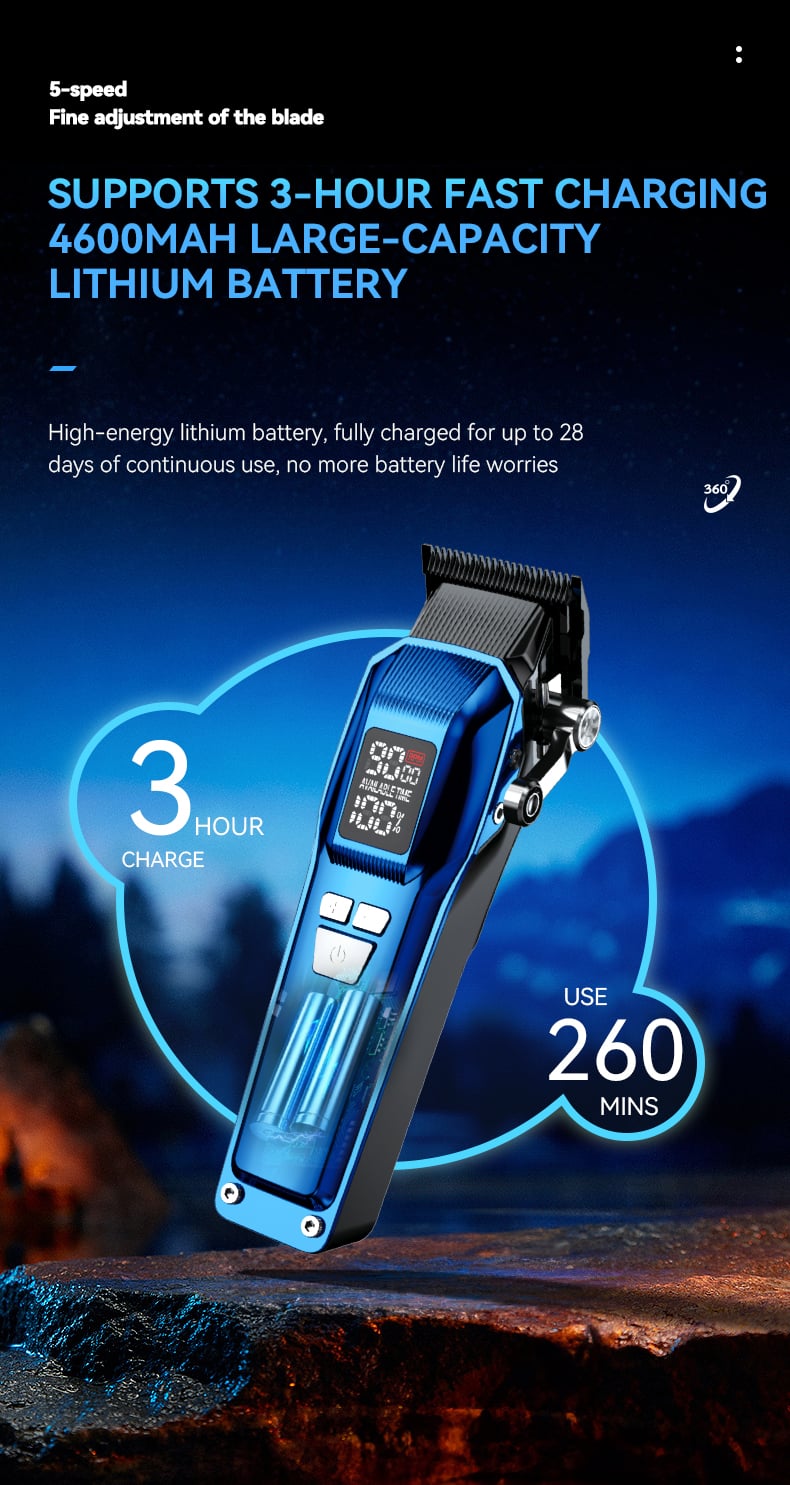 KEMEI km-2796 Hair Trimmers Clippers Professional Cordless 4600mah Lasting Rechargeable Hair Trimmers Clippers supplier