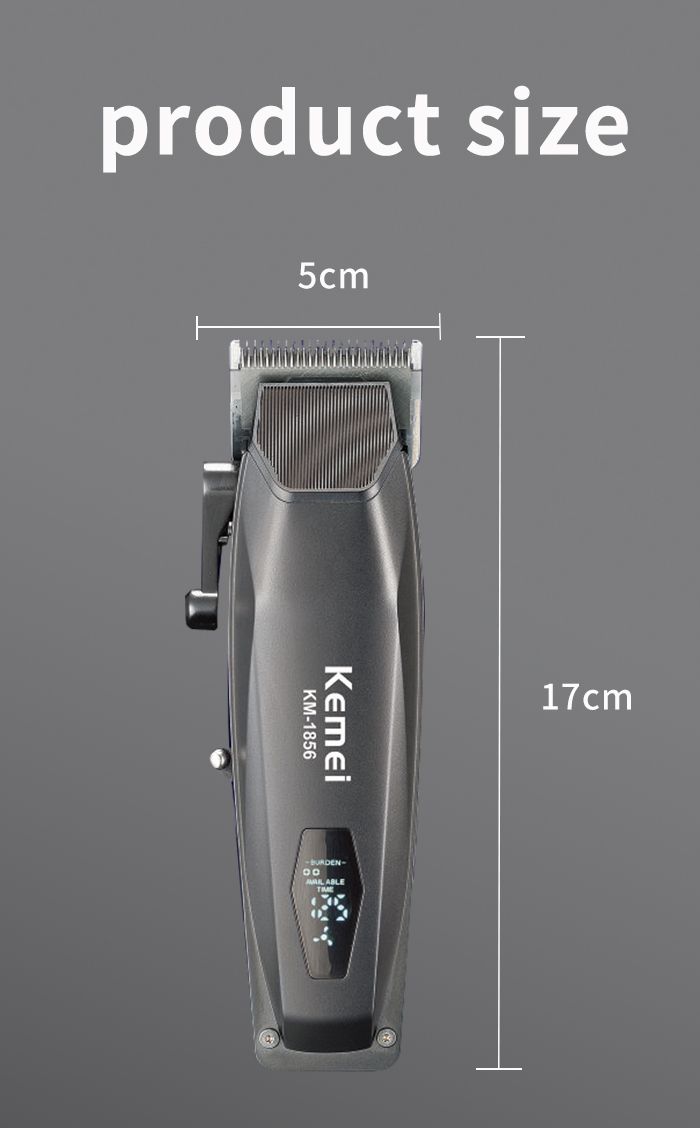 KEMEI Electric Rechargeable Best Hair Trimmer Km-1856 Professional Cordless Barber Hair Clipper Trimmer details