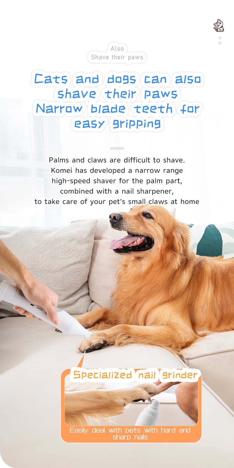 Kemei Electric Trimmer Grooming Tools Pet Hair Vacuum Set Km-Cw2097 Pet Grooming Kit And Vacuum Hair Trimmer manufacture