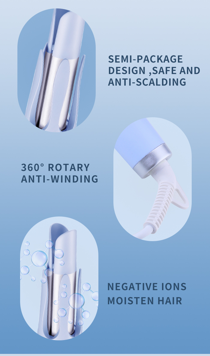 KEMEI Lcd Display Automatic Hair Curler Temperature regulation km-2063 Automatic Electric Wand Ceramic Hair Curler manufacture