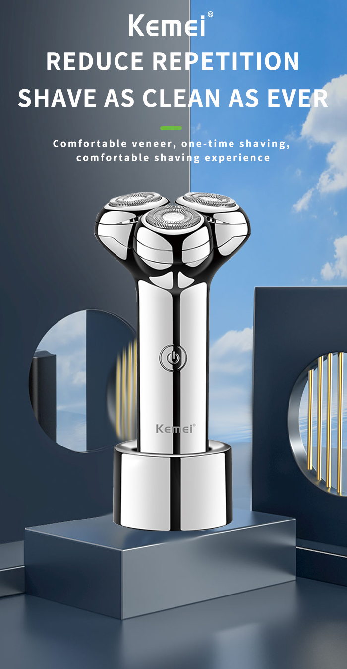 KEMEI Km-T08 Hair Beard Rotary Shaver Machine Portable Man Beard Trimmer Hair Razor Shaver factory
