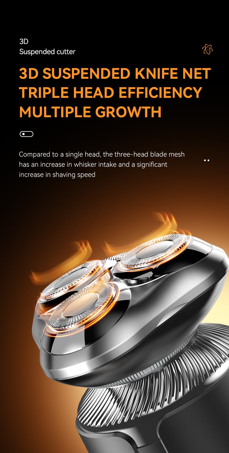 Kemei KM-3224 Three-blade New Magnetic Multi-functional 3 In 1 Full-body Waterproof Electric Shaver With Nose Hair Trimmer supplier
