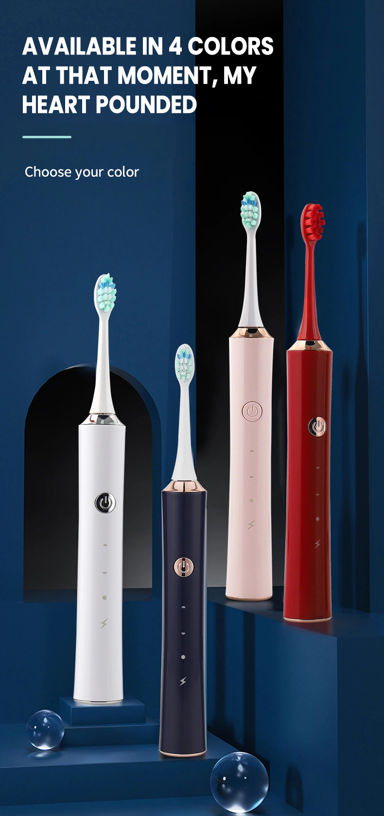 Eco Friendly Sonic Electric Toothbrush Kemei Km-Ys702 Powerful Usb Rechargeable Ultrasonic Tooth Brush details