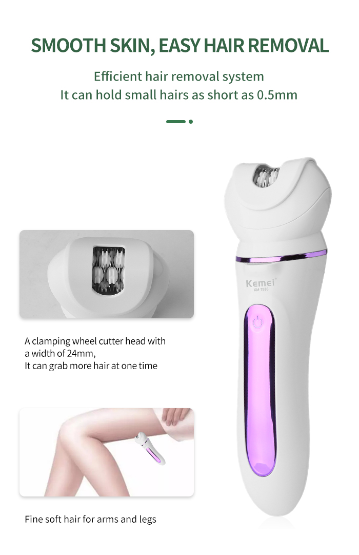 Whole Body Washable One Machine With Five Functions Kemei Km-7936 Hair Removal Home Hair Removal Machine factory