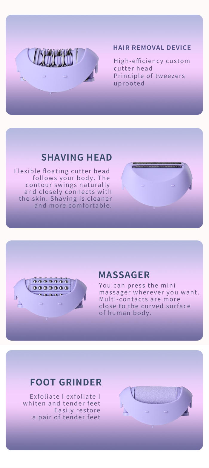 Rechargeable Women Epilator Electric Shaver manufacture