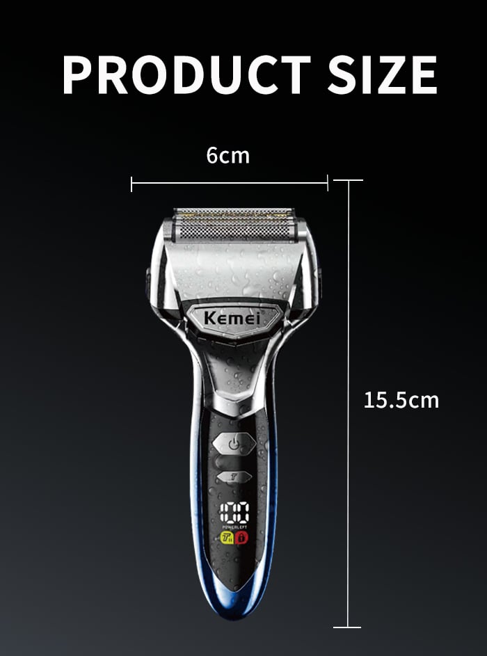 Ipx7 Waterproof Face Electric Shaver Km-3215 5 Cutter Heads Net Floating Trimmer Hair Razor Shaver factory