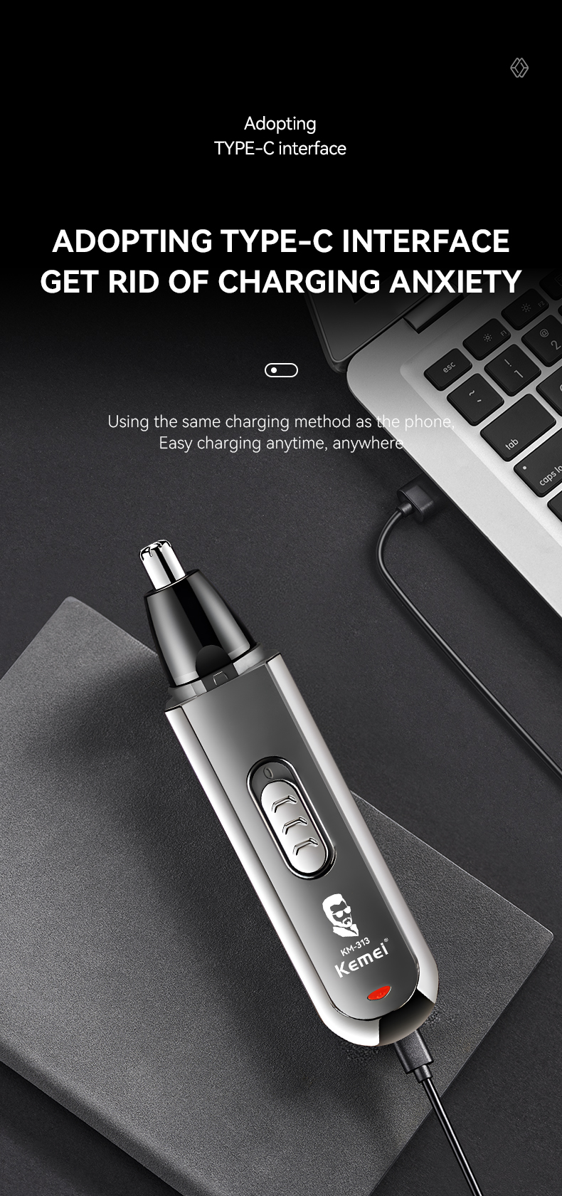 Wholesale Professional Nose Hair Removal Device Rechargeable Nose Hair Remover Trimmer details