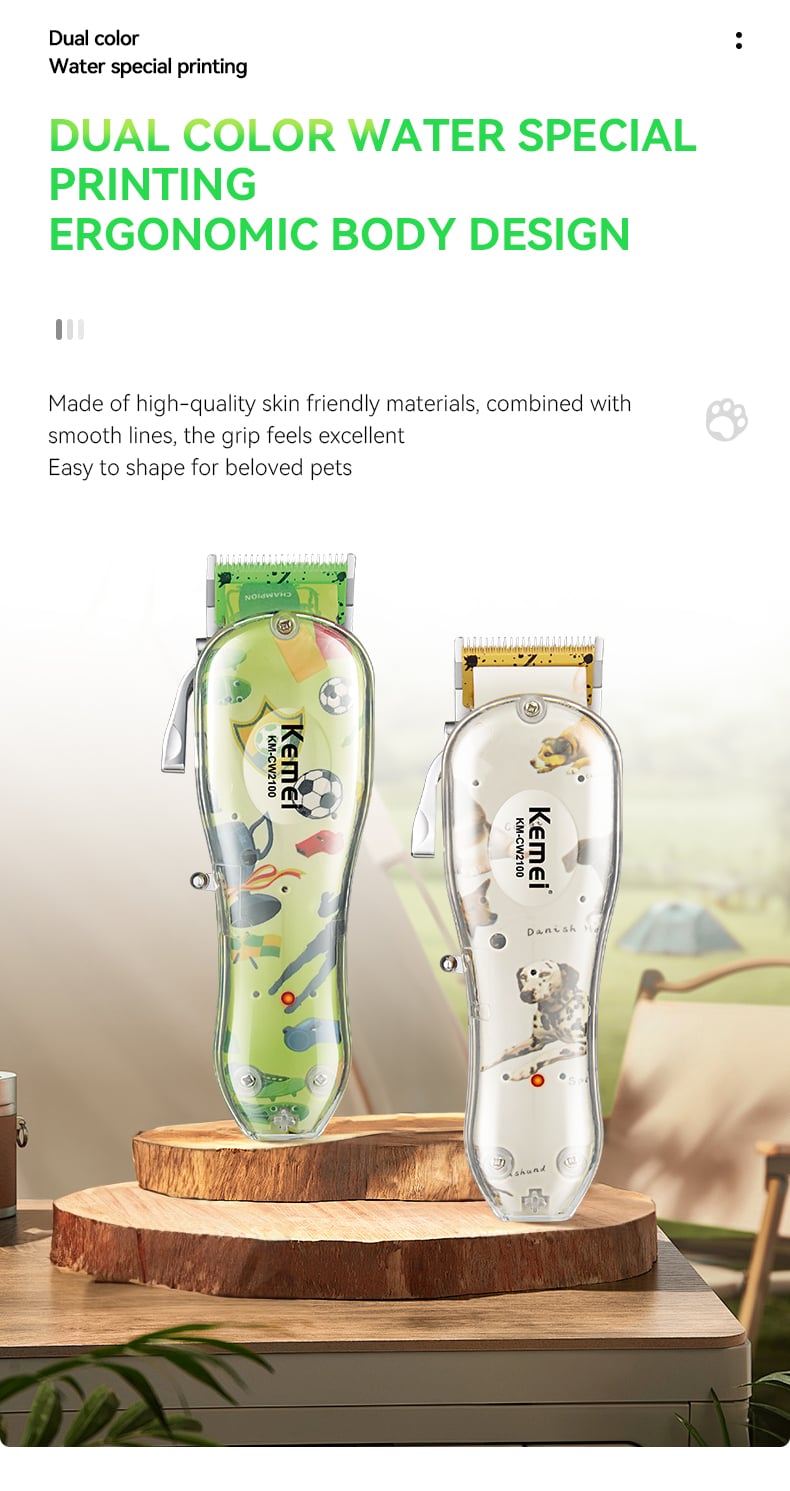 KEMEI Km-Cw2100 Pet Hair Trimmer Clipper Adjustable Cordless Dog Cat Pet Electric Hair Clipper Machine Trimmer supplier