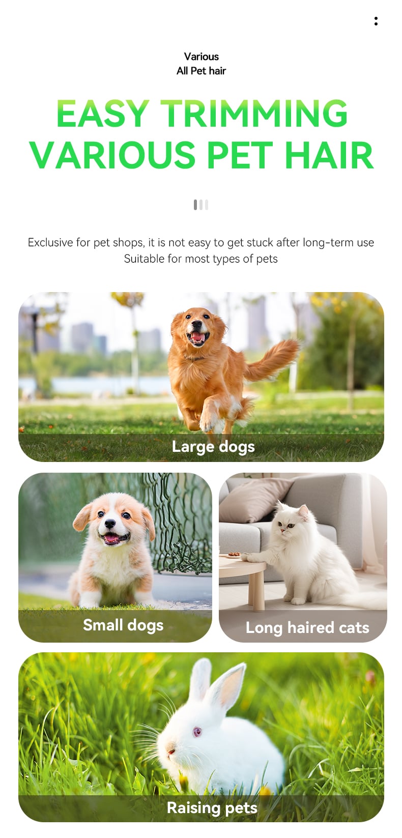 KEMEI Km-Cw2100 Pet Hair Trimmer Clipper Adjustable Cordless Dog Cat Pet Electric Hair Clipper Machine Trimmer factory